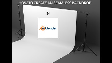 How to create a Seamless backdrop on BLENDER!!