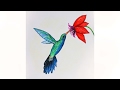 Уроки рисования. Как нарисовать птицу КОЛИБРИ пастелью | Art School