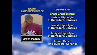 Bertie Solomon ~ Long Obituary
