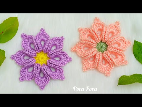 Crochet 3D Flower Multi Petals
