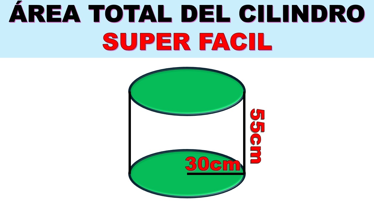 COMO CALCULAR EL AREA TOTAL DE UN CILINDRO PASO A PASO