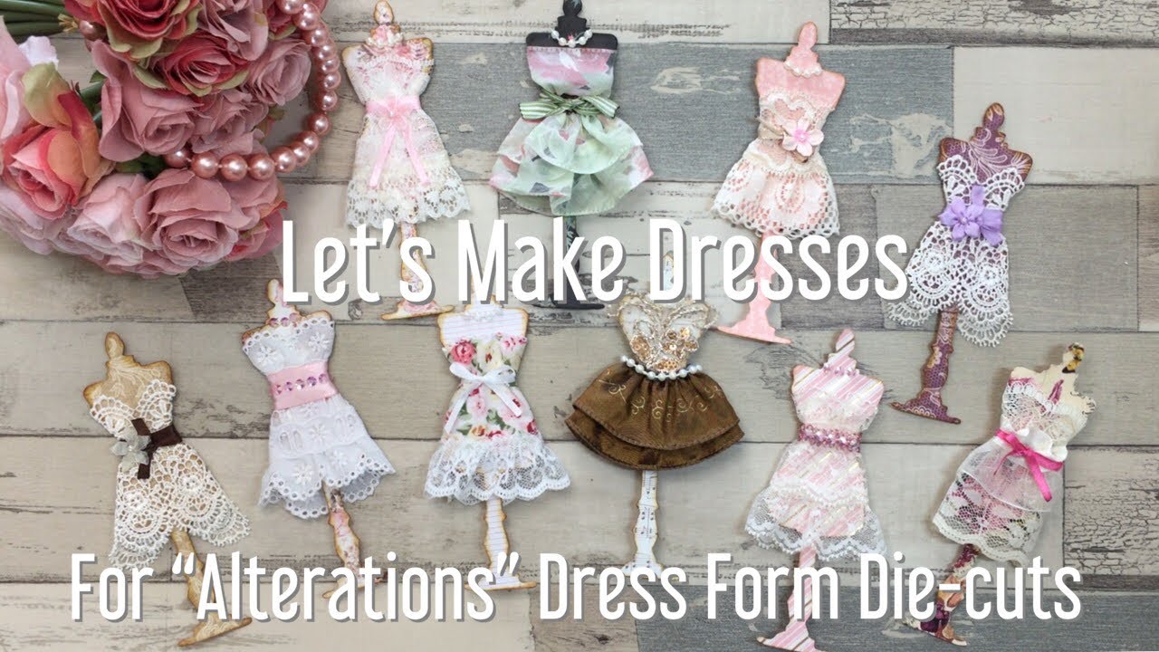 dress form die cut Tutorial: Making Dresses for Tim Holtz “Alterations” Die-cuts Color:Pink Chery blossom highlight-hidden-front-zipper Girls Summer Boho Dresses The vintage dress forms