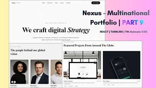 Build a Modern Portfolio with ReactJS and TailwindCSS | Part 9