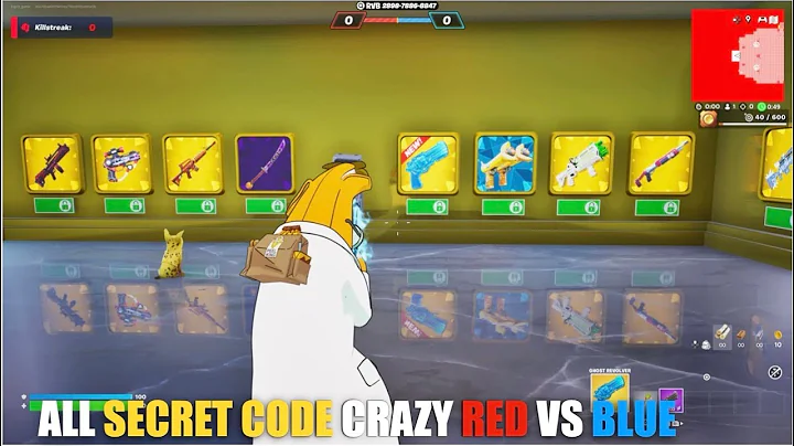 ALL SECRETS CODE CRAZY RED VS BLUE MAP FORTNITE - FIND ALL SECRET CODE LOCATIONS (PART 6)