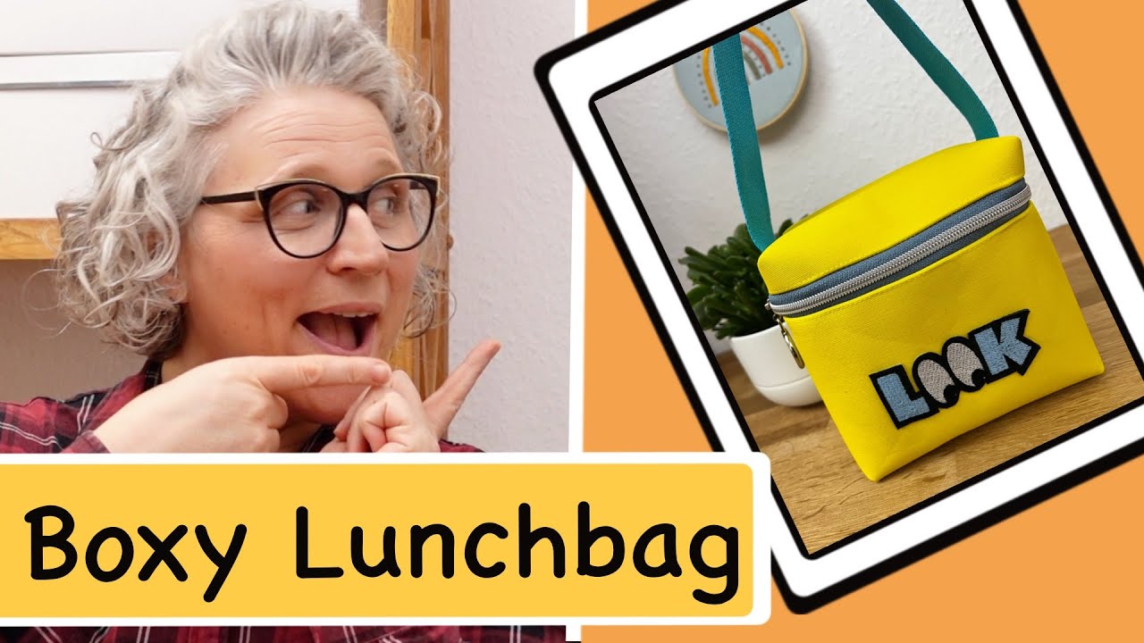 einfache Boxy Lunchbag nähen / kostenlose Maße YouTube