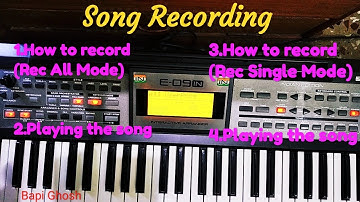 Roland E-09 | How To Record And Play Song? | Bapi Ghosh