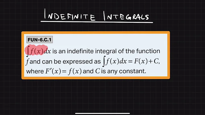 M 5-1: Indefinite Integrals - Notes