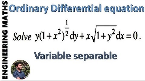Ordinary Differential Equation | Engineering mathematics | Variable Separable Form | Mathspedia |