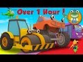 Rick the road roller and more trucks for children  geckos garage