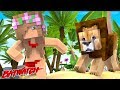 LION ATTACK AT BAYWATCH BEACH! | Minecraft Little Kelly