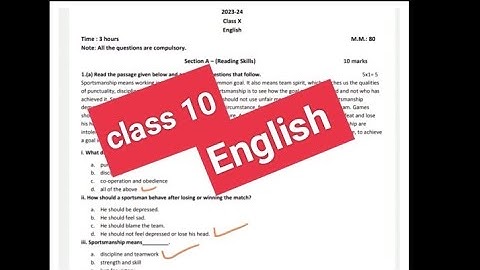 English Class 10 sample paper September 2023 #pseb #solved #samplepaper #class10