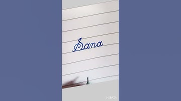 Writing name #Sana #cursive #youtube