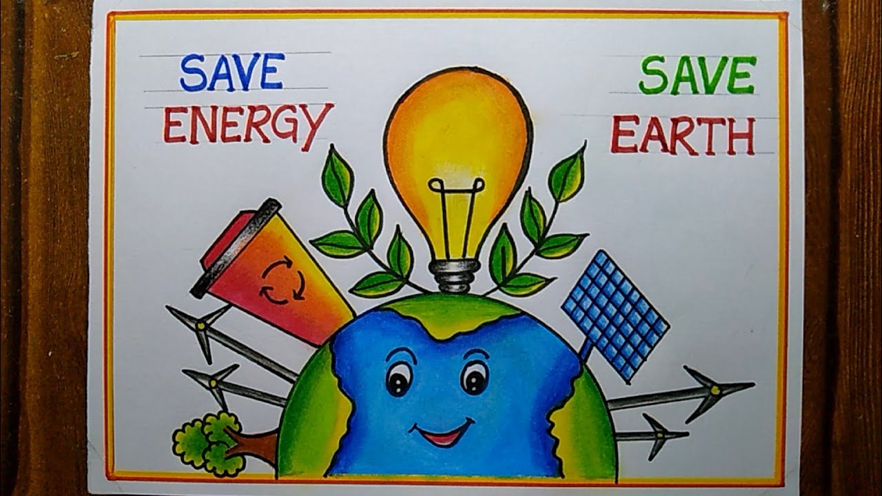 Save energy drawing competition||how to draw save electricity easy||save  world - YouTube | Drawing competition, Save energy paintings, Earth drawings