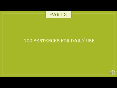 English conversation with 100 easy sentences./100easy English sentences./part3