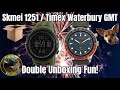 Skmei 1251 Timex Waterbury GMT Watch Double Unboxing Fun