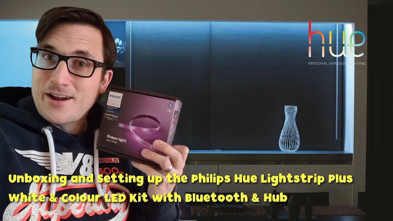 Unboxing and Setting up the Hue Lightstrip Plus White & Colour LED with Bluetooth & Hub YouTube