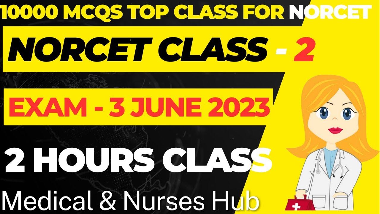 NORCET 4 2023 2024 Exam date 3 June 2023 Class 2nd NORVET 2023