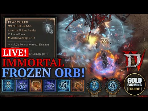 Immortal Frozen Orb Sorcerer Pushing T100+ Pit & Answering Your Questions! Build Guide in Descr.!