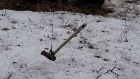Maul Used For Shortwave Longwire Antenna Swinging In The Wind