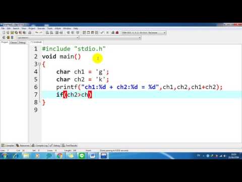 week5 (1/3) นำตัวอักษรมาบวกกัน(ASCII)โดยการกำหนดตัวอักษรมา Dev-C++
