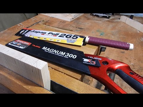 Japanese saw Tajima MAGNUM 300. Carpentry test