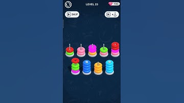 Color Hoop Stack, Level 23- Gameplay Walktrough Android iOS