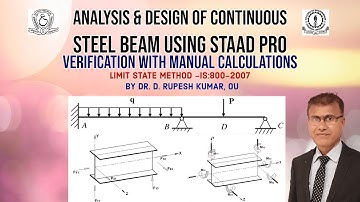 STD-1|Analysis&Design of Continuous Steel Beam using STAAD.Pro|Verification with Manual Calculations