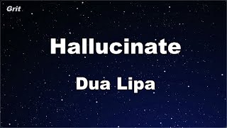 Karaoke♬ Hallucinate - Dua Lipa 【No Guide Melody】 Instrumental