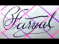 Faryal name signature calligraphy status  how to cursive write with cut marker faryal faryal