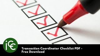 Transaction Coordinator Checklist PDF - Free Download