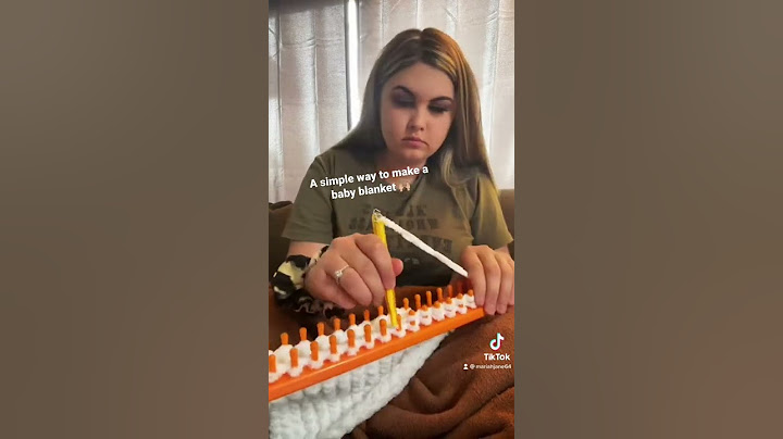 Loom knitting is a very easy way to make baby blankets! Takes one day to finish it!