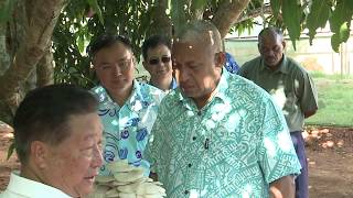 Fijian Prime Minister visits the Mushrooms cultivation project in Nadi.