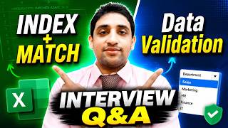 Excel Interview Prep: INDEX + MATCH & Data Validation Explained
