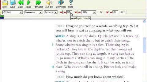 Kurzweil 3000: Listening and Reading Comprehension - Reading Speed Video