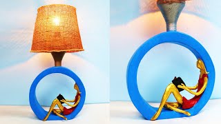 Easy home decor lamp making with jute and cement | DIY home decoration showpiece | DIY art and craft