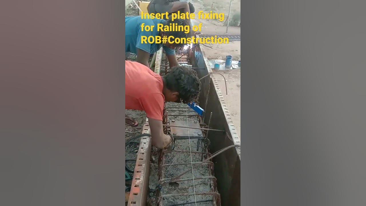 Insert plate fixing for Railing of ROB construction YouTube