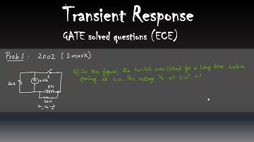 Transient (Networks) GATE-2001 find Vx at t=0+; switch was closed for a long time and opened at t=0