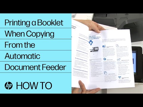 Printing a Booklet When Copying From the Automatic Document Feeder | HP Printers | HP