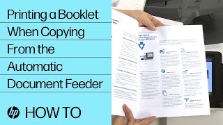 Printing a Booklet When Copying From the Automatic Document Feeder | HP Printers | HP