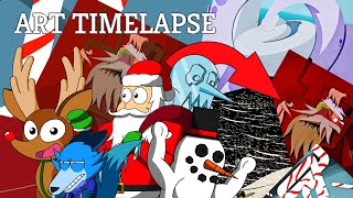 Art Timelapse - Yield of Years End Holiday Yearned-For After Yuletide