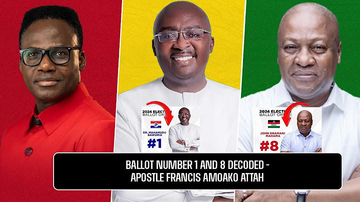 Election 2024: The Revelation behind HE. Dr Bawumia And HE John Mahama ballot numbers