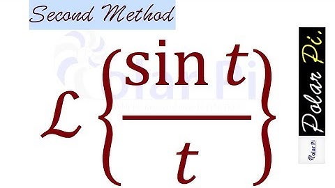 [Laplace Transforms] - L(sint/t) Method 2