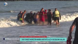 Stirile Kanal D - Zi neagra pe litoral. Doi turisti morti in marea agitata, alti 4 scosi din valuri!