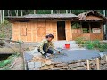 Expanding and pouring the foundation of the yard with solid concrete