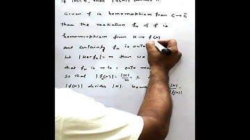 let f be homomorphism and if order of H=n  then  order of f(H) divides n