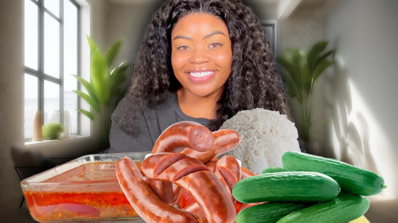 SAUSAGE, CUCUMBER, RiCE, and BUTTER SAUCE