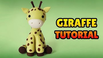 🔴DIY How to Make MINIATURE GIRAFFE - Easy Polymer Clay, Fondant, plastilina Tutorial