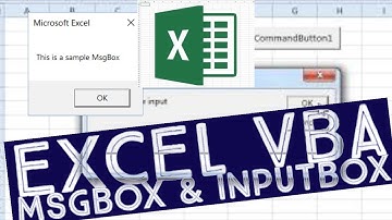 Excel  VBA macro Msgbox and inputox - Message and Input Boxes in Excel