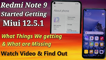 Miui 12.5.1 On Redmi Note 9