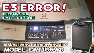 E3 ERROR / ELECTROLUX CYCLONIC CARE EWT105WD REPAIRED!